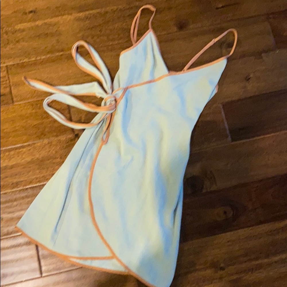 Green wrap around dress